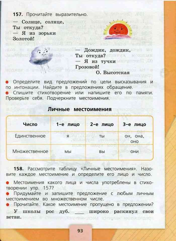 Русский четвертый класс вторая часть страница 93